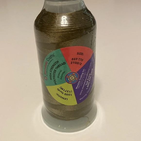 MANDALA CRAFTS 1500 Yards Heavy Duty Khaki Thread - Picture 2 of 6